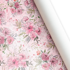 Бумага подарочная "Пионы" / листы