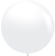 S Шар (24''/61 см) Белый (005), пастель, 10 шт.